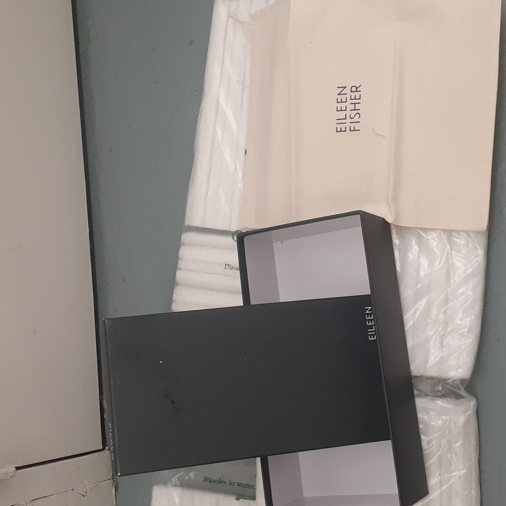 Designer 3 Shoe Box Lot KATE SPADE Eileen Fisher Shoe box Dust Bag Empty Tommy